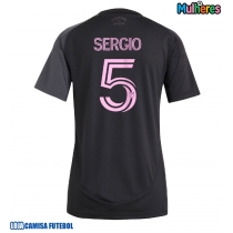 Camisa de Futebol Inter Miami Sergio Busquets #5 Equipamento Secundário Mulheres 2025-26 Manga Curta